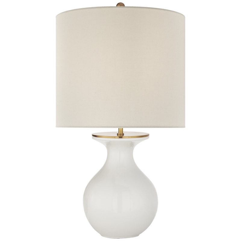 One Light Desk Lamp from the Albie Collection in New White Finish by Visual Comfort Signature