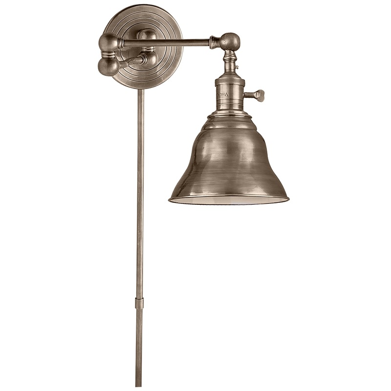 One Light Wall Sconce from the Boston Functional Collection in Antique Nickel Finish by Visual Comfort Signature
