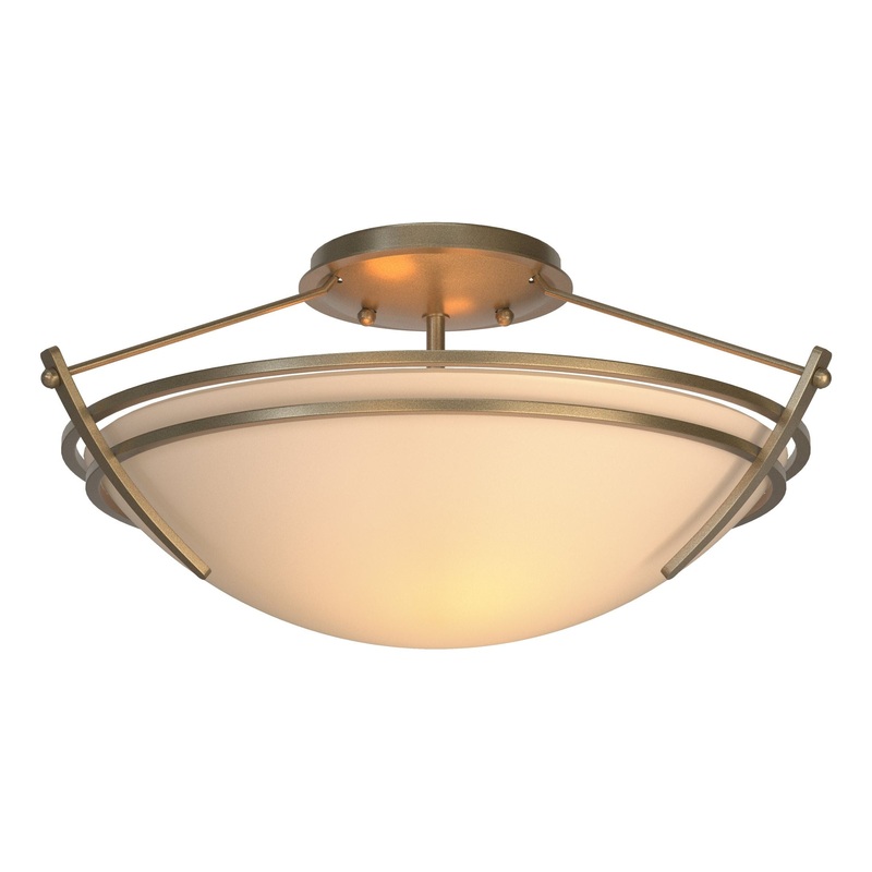 Presidio Tryne Small Semi-Flush Soft Gold Sand Glass (SS)