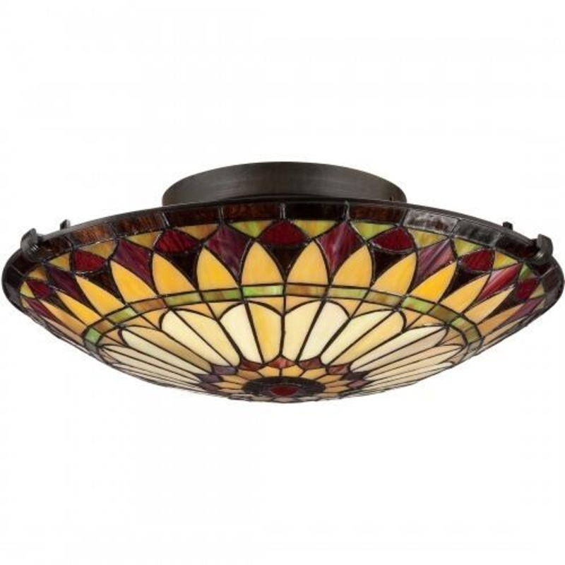 Quoizel TF1400SVB West End Flush mount  tiff 17″d Flush Mount