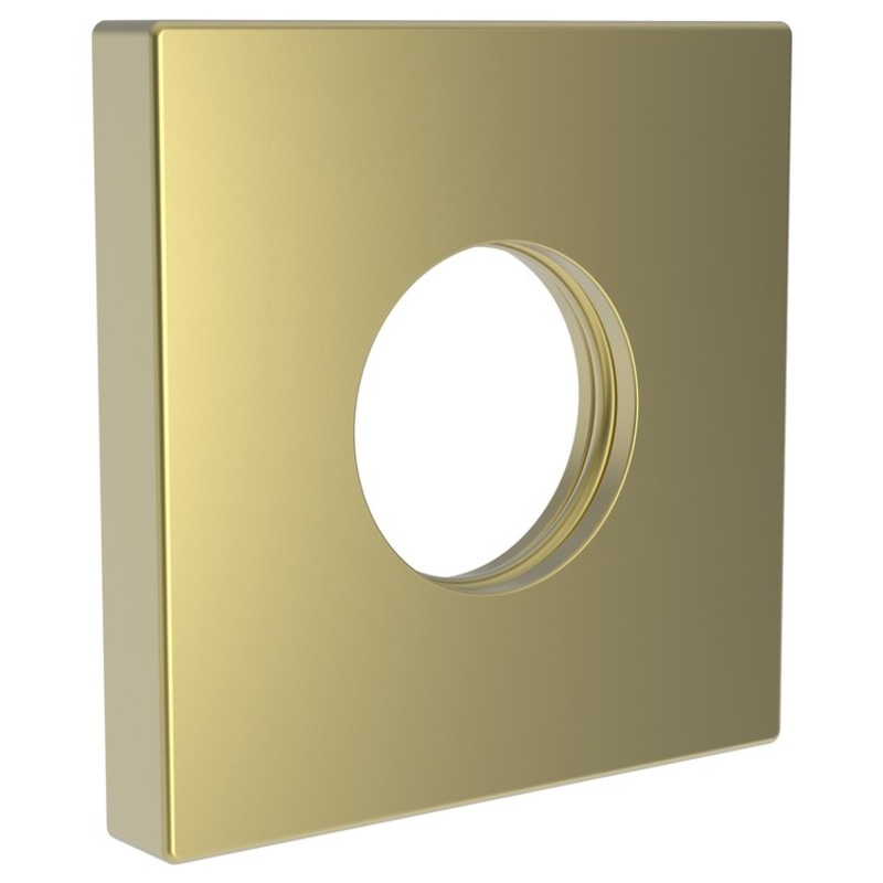 Shower Arm Flange Square Satin Brass PVD 2-1/2 Inch Brass