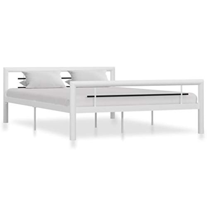 SKM Giroletto Bianco e Nero in Metallo 160×200 cm