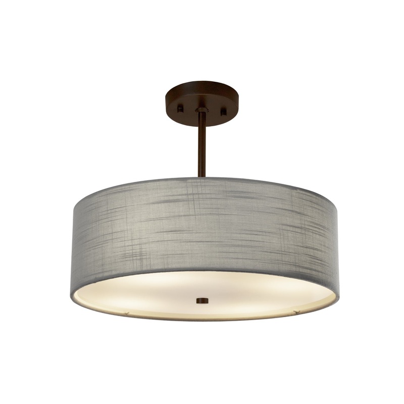 Three Light Pendant from the Classic Collection in Dark Bronze Finish by Justice Designs