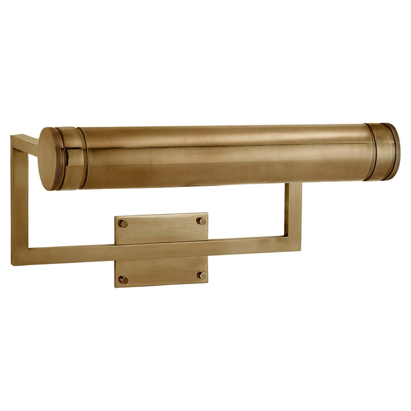 Two Light Picture Light from the Cosmopolitan Collection in Hand-Rubbed Antique Brass Finish by Visual Comfort Signature