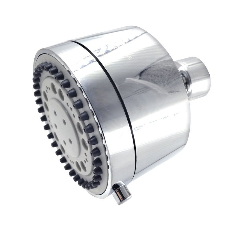 Vilbosch KX8751 5-Function 3-1/8 Inch Plastic Shower Head, Polished Chrome
