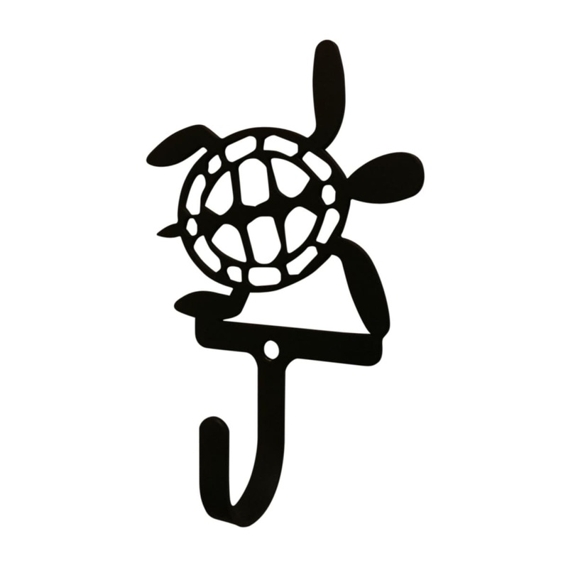 Village Wrought Iron WH-285-S Sea Turtle Wall Hook Small