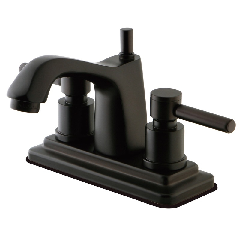 Concord KS8645DL Two-Handle 3-Hole Deck Mount 4″ Centerset Bathroom Faucet with Brass Pop-Up, Oil Rubbed Bronze