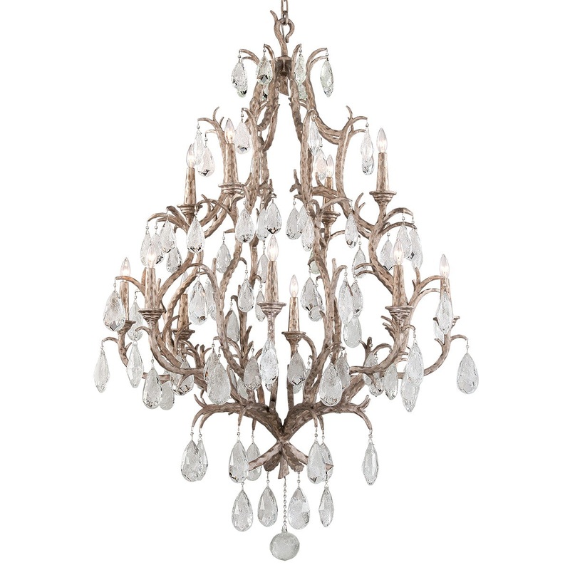 Corbett Lighting 163-712-SGL Amadeus 12 Light Chandelier Stria Gold Leaf