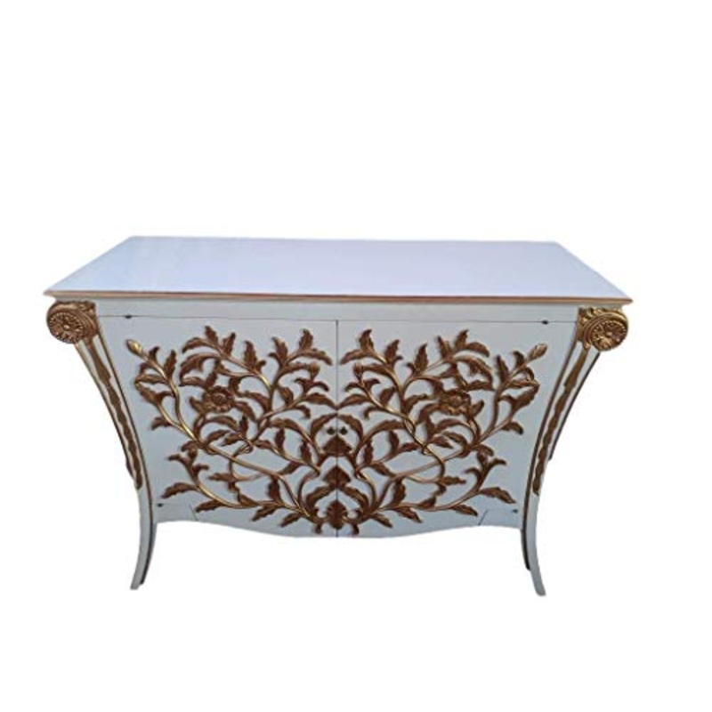 Dynamic24 – Com in stile anticato barocco Roko, colore: bianco con oro