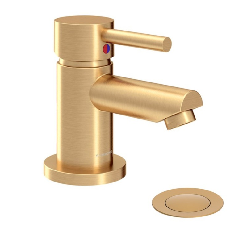 Lavatory Faucet Dia 1 Lever ADA Brushed Bronze 1.5 Gallons per Minute Push Pop 1 Hole
