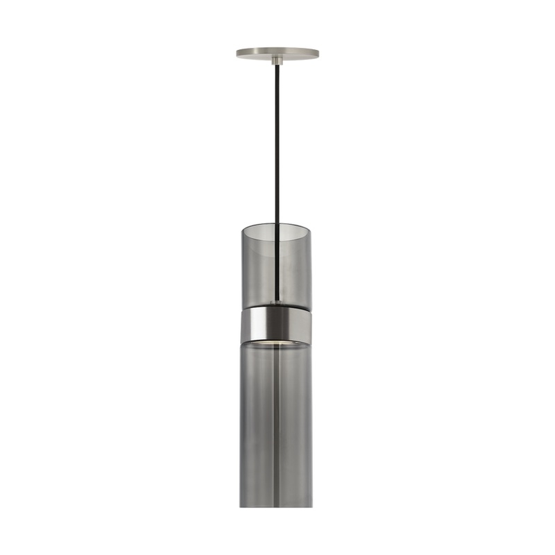 Manette Pendant MonoRail Satin Nickel/Satin Nickel Transparent Smoke