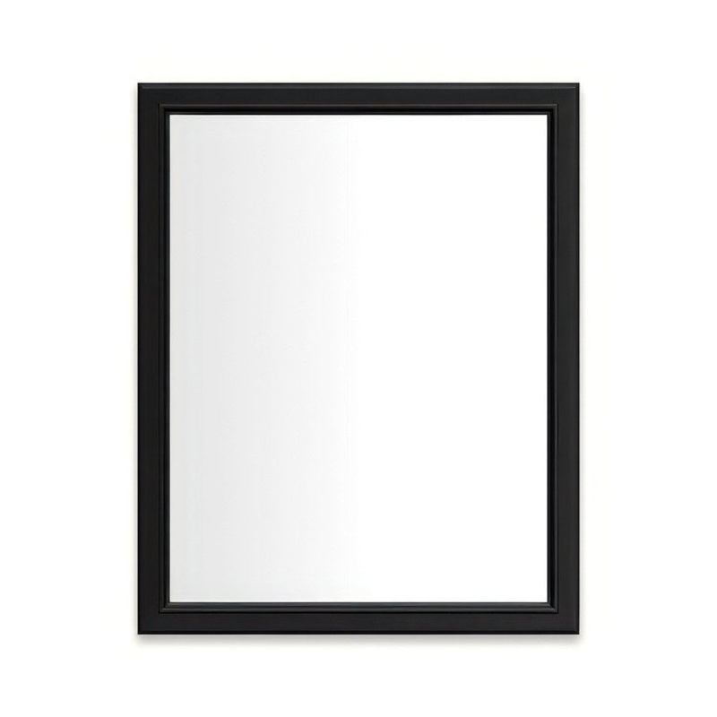 Medicine Cabinet Main Line 24W x 30H Inch 1 Doors Framed Mirror Brushed Black Flat Top Bryn Mawr Frame Slow Close Hinges Sliding Magnification Mirror Magnetic Strip Interior Lighting USB Charging ports Electrical Outlets Phone Holder 4 Inch