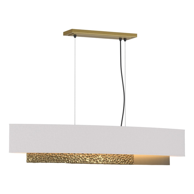 Oceanus Pendant Modern Brass Flax Shade (SE)