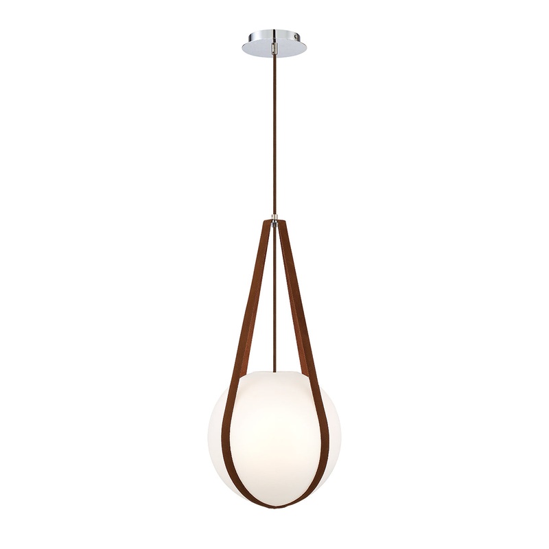 One Light Pendant from the Rosemount Collection in Chrome Finish by Eurofase