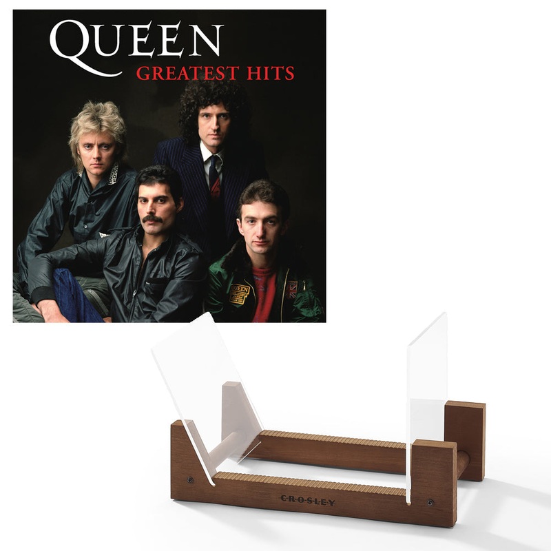 Queen Greatest Hits – Double Vinyl Album & Crosley Record Storage Display Stand