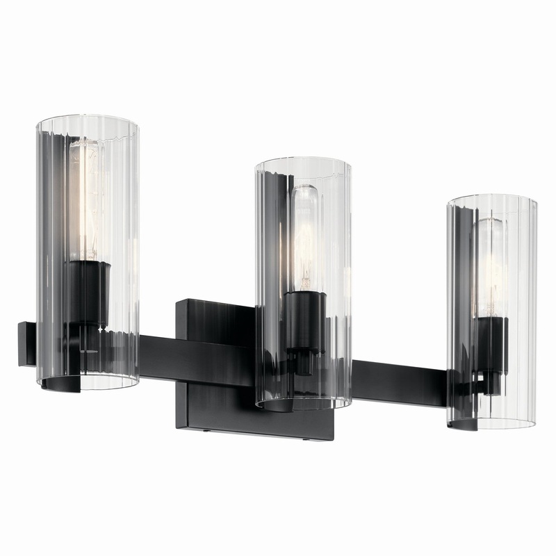 Three Light Vanity from the Jemsa Collection in Black Finish by Kichler