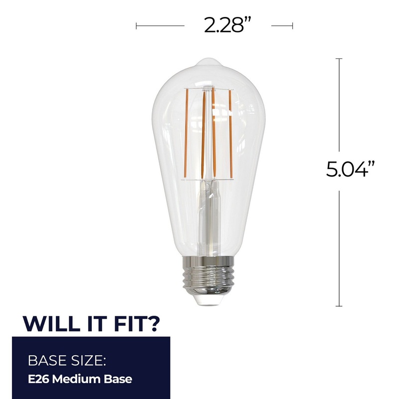 13 Watt ST18 Clear, 1400  Lumens, E26 base, 120 Volt Light Bulb by Bulbrite