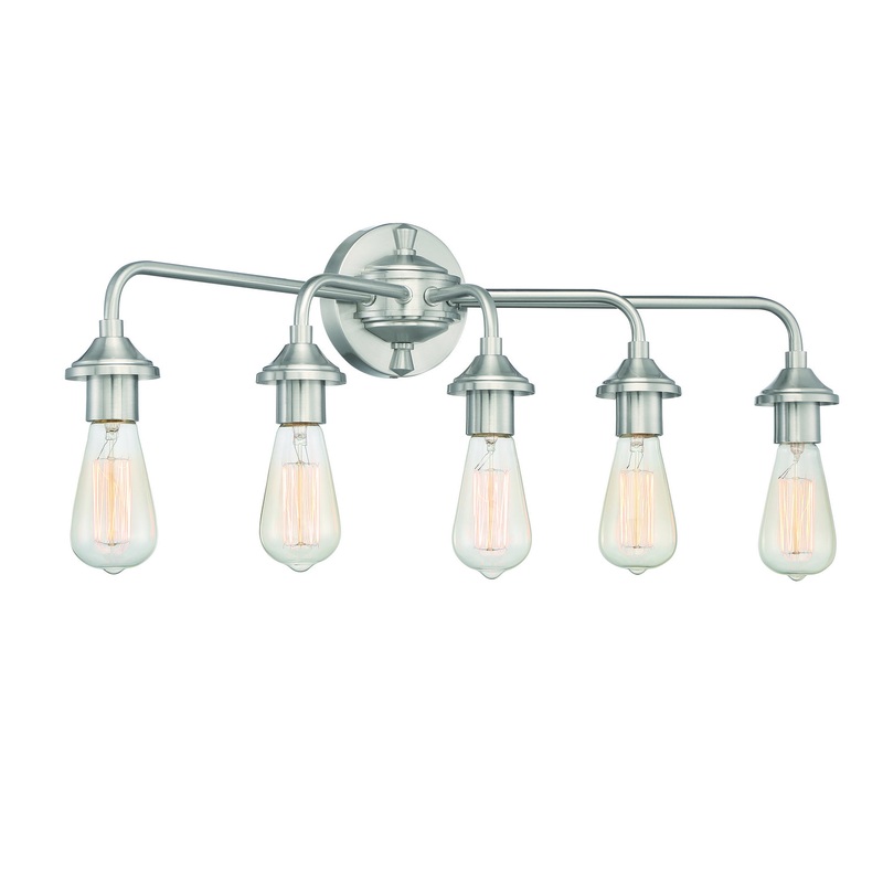 Craftmade 53005-BNK Bridgestone Five Light Vanity Brushed Polished Nickel (Discontinued)