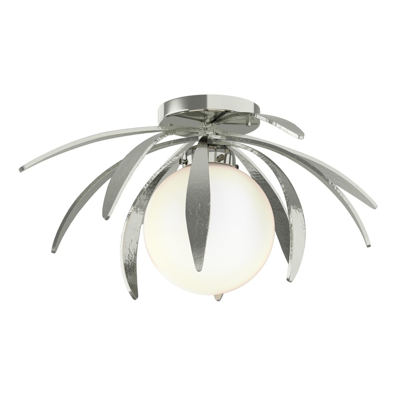Dahlia Semi-Flush Sterling Opal Glass (GG)