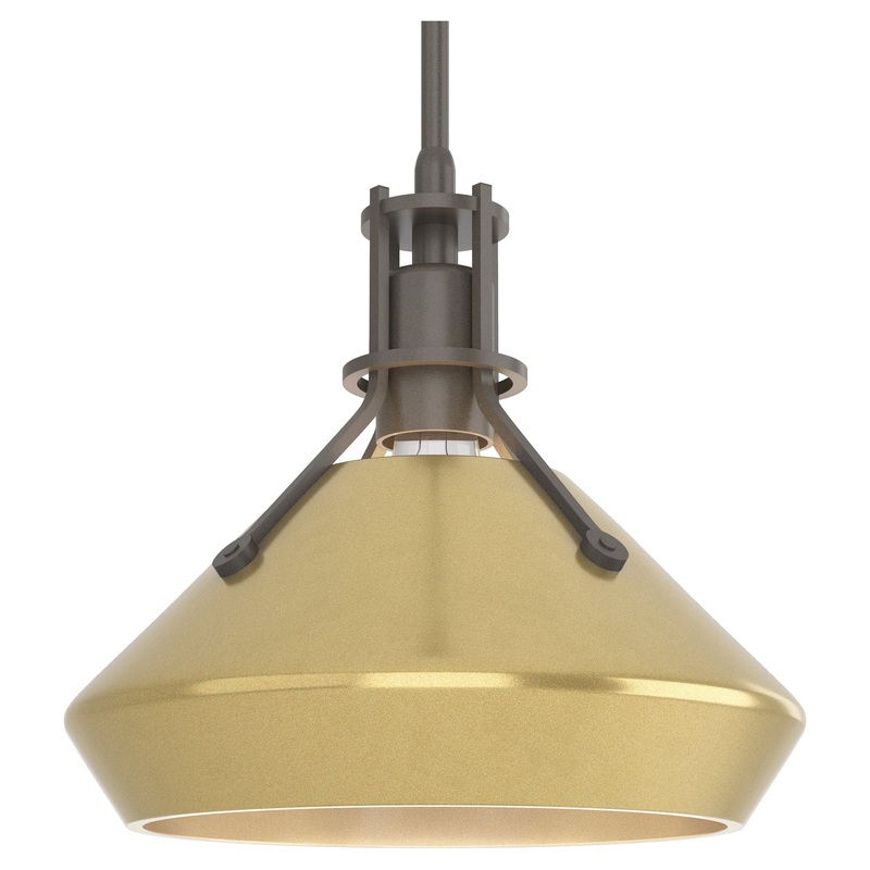 Henry Pendant with Chamfer Dark Smoke Modern Brass