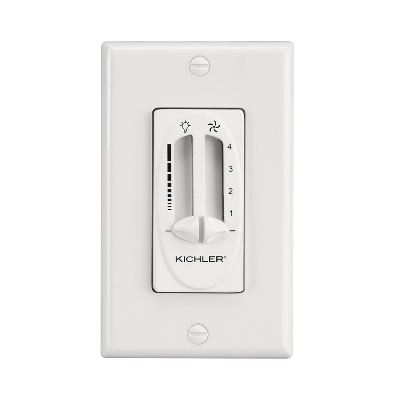 Kichler 337010WH Fan 4 Speed-Light Dimmer, White
