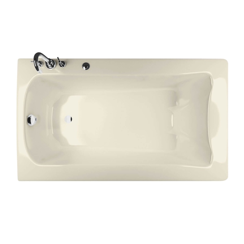 MAAX 105311-000-004 Release 6036 Acrylic Drop-in End Drain Bathtub in Bone