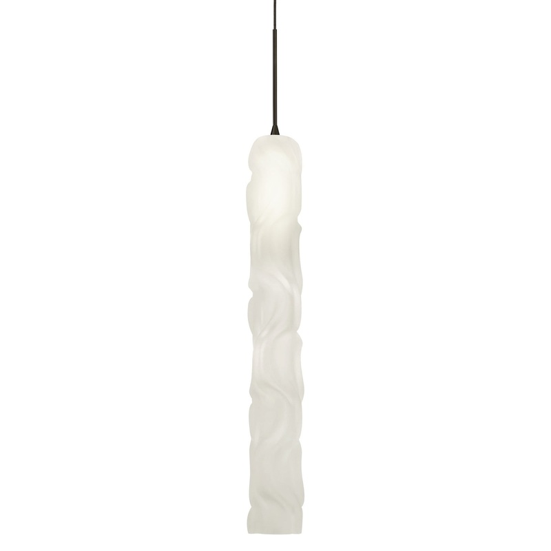 One Light Pendant from the Flo Collection in Bronze Finish by Stone Lighting