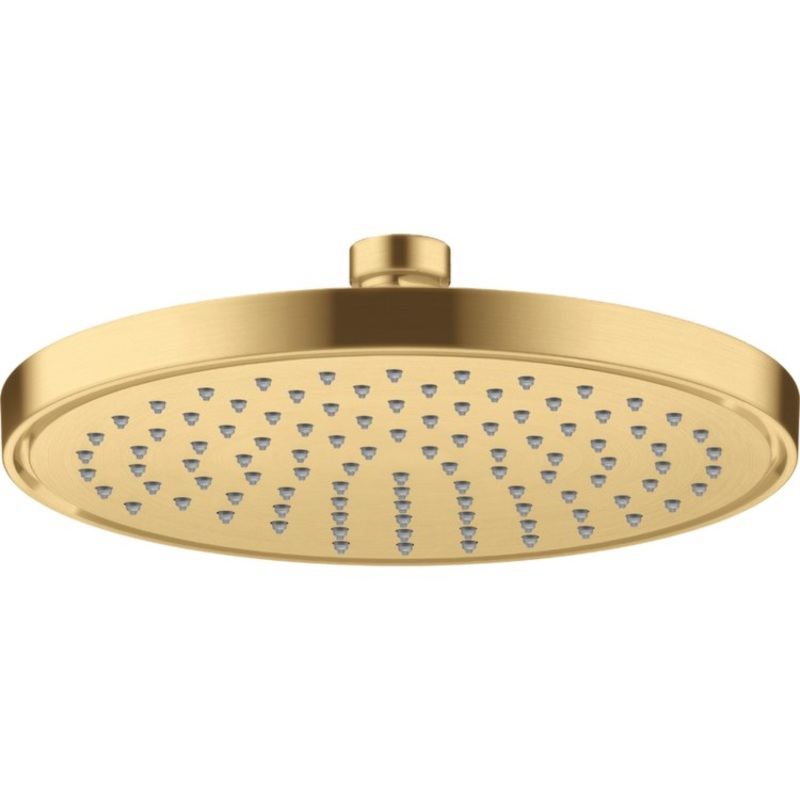 Showerhead ShowerSolutions 1 Function Brushed Gold Optic 8-5/8 Inch 1.75 Gallons per Minute Rain