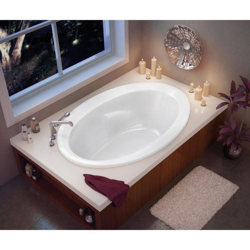 Tub Twilight 60 x 42 Inch Drop-In Aeroeffect End White Acrylic