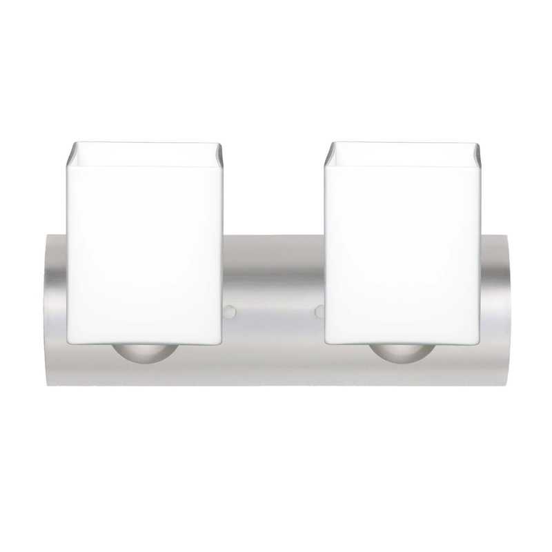 Two Light Wall Sconce from the Rise Collection in Satin Nickel Finish by Besa