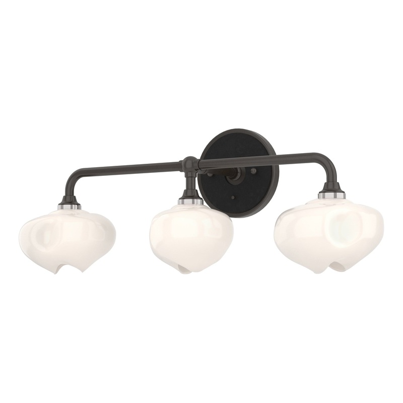 Ume 3-Light Curved Arm Bath Sconce Oil Rubbed Bronze Black