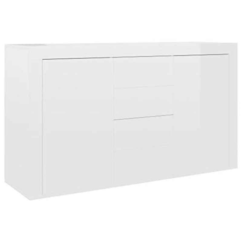 vidaXL Credenza Bianco Lucido 120x36x69 cm in Truciolato