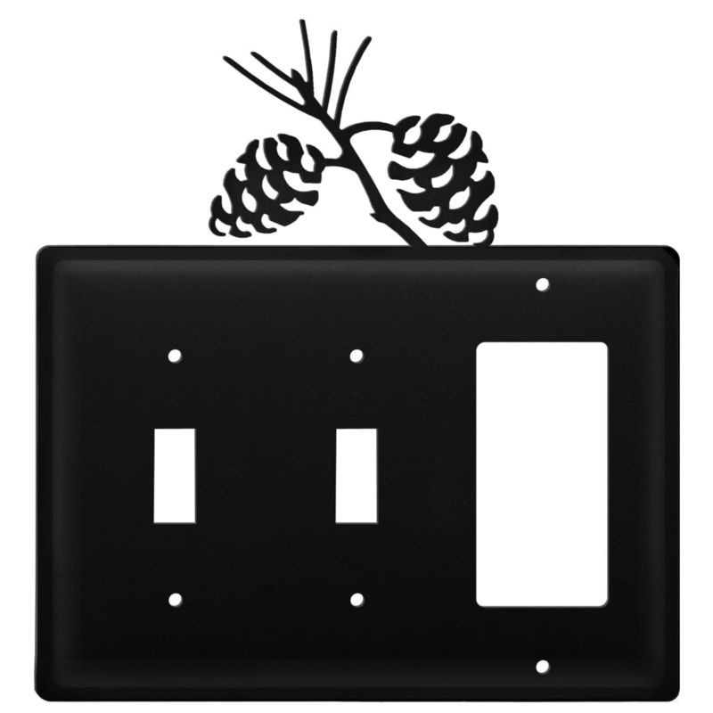 Village Wrought Iron ESSG-89 Triple Pinecone Switch Cover Triple CUSTOM Product