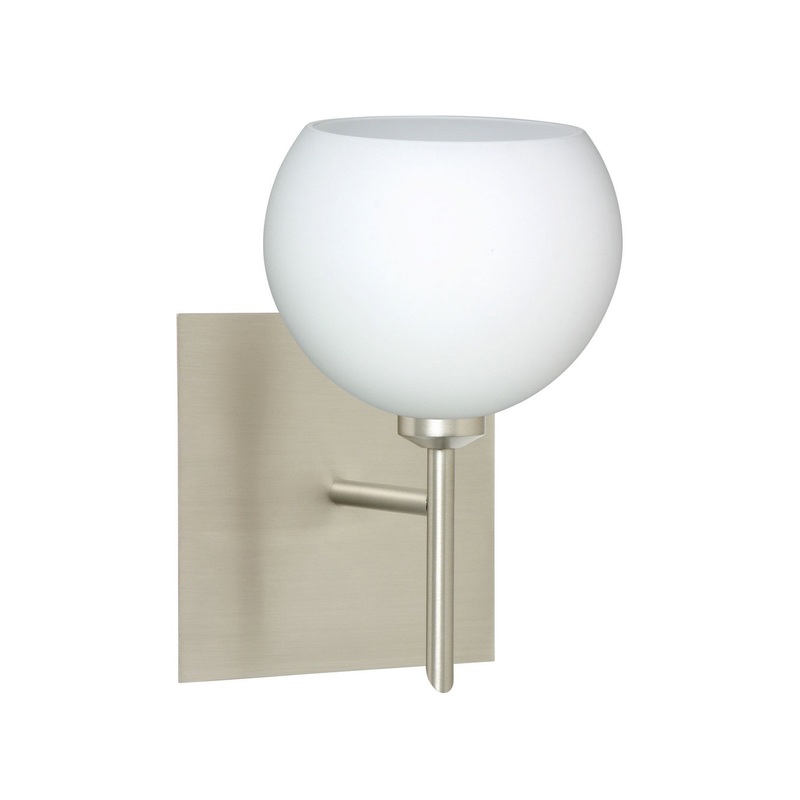 Besa 1SW-565807-SN-SQ Palla One Light Wall Sconce Satin Nickel