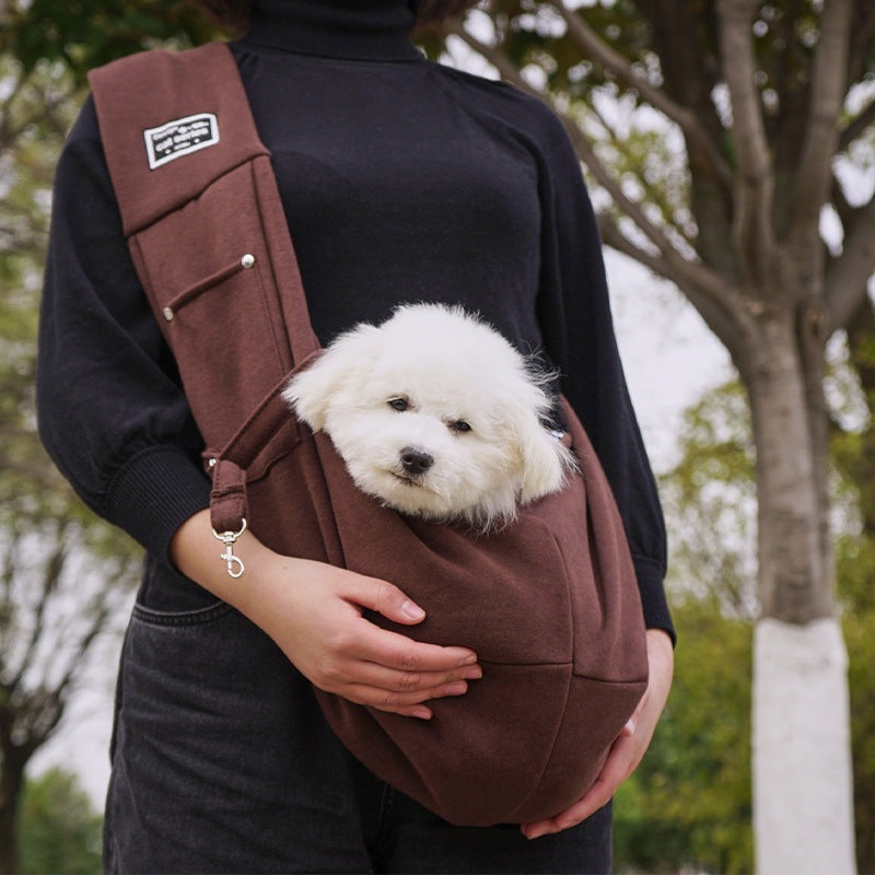 Brown Pet Carrier Sling Bag for Small Dogs and Cats – Up to 15kg