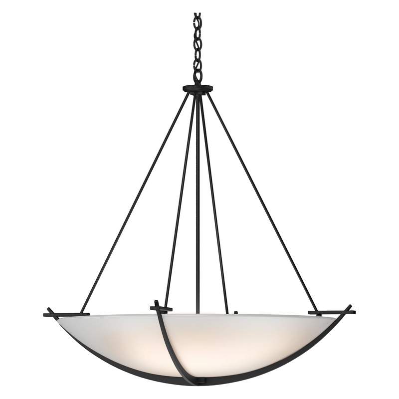 Compass Large Scale Pendant Black Opal Glass (GG)