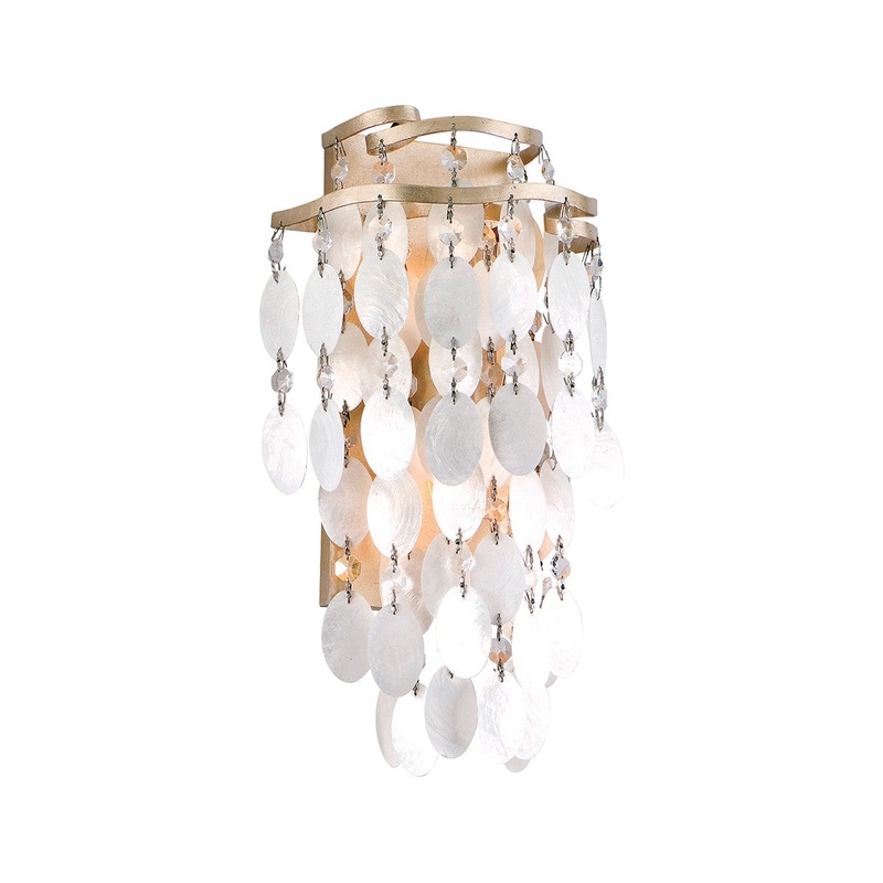 Corbett Lighting 109-11 Dolce Two Light Wall Sconce Champagne Leaf (Discontinued)