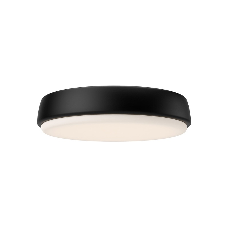 LED Flush Mount from the Laval Collection in Matte Black Finish by Alora