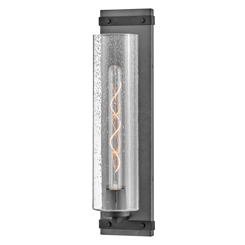 LED Vanity from the Sawyer Collection in Aged Zinc Finish by Hinkley