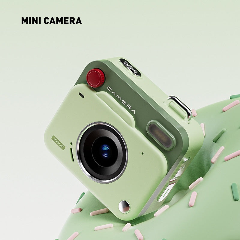Mini Retro Keychain Camera – 48MP Photos, 1080P HD Video with Built-in Filters & Flash(green)