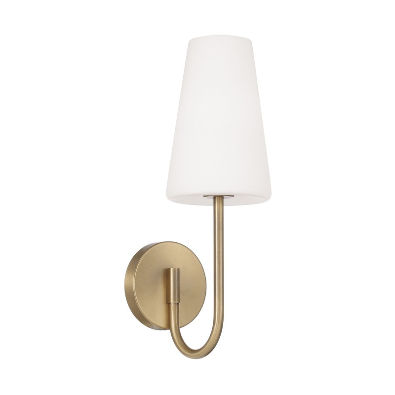 One Light Wall Sconce from the Averitt Collection in Aged Brass Finish by Capital Lighting