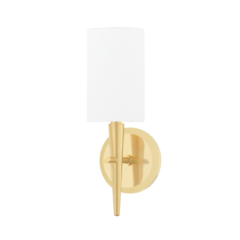 One Light Wall Sconce from the Kirkwood Collection in Aged Brass Finish by Hudson Valley