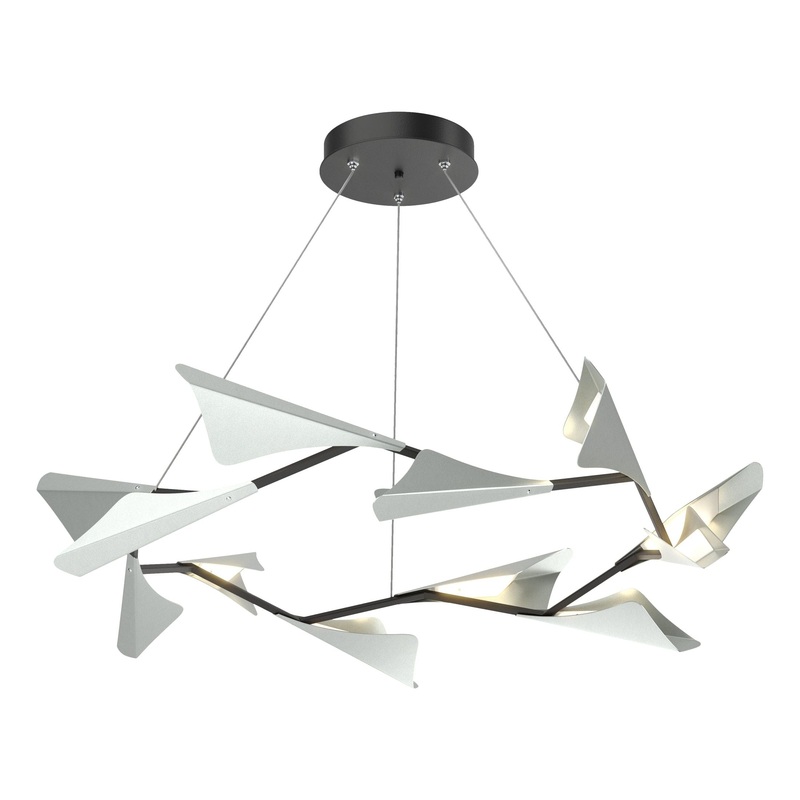 Plume 12-Light LED Pendant Black Vintage Platinum
