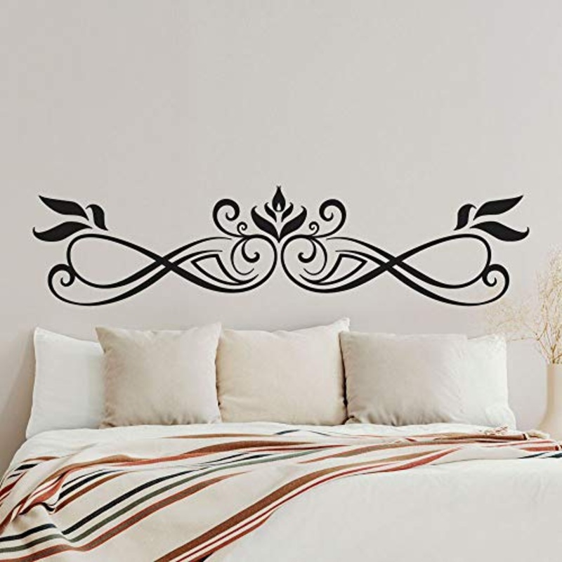 T-MK344 – Adesivi per testiera del letto, 44 x 180 cm, colore: Nero