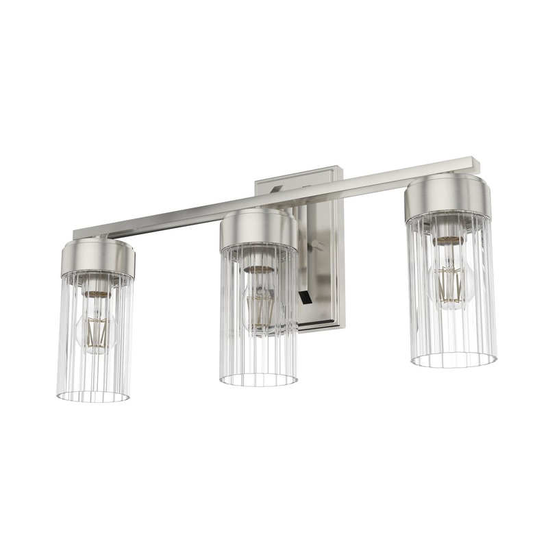Three Light Vanity from the Gatz Collection in Brushed Nickel Finish by Hunter