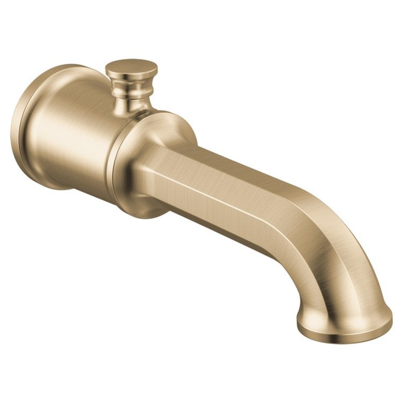 Tub Spout Beauclere Pull Up Diverter Brilliance Luxe Gold 9 Inch Brass 1/2 IN NPT