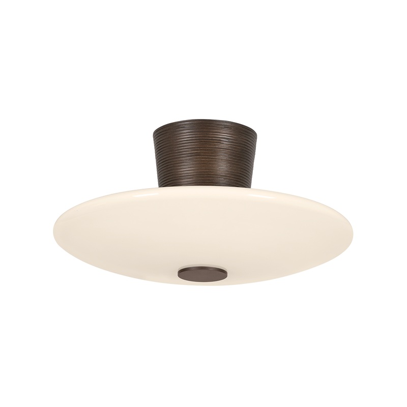 Albus Semi Flush Bronze Leaf