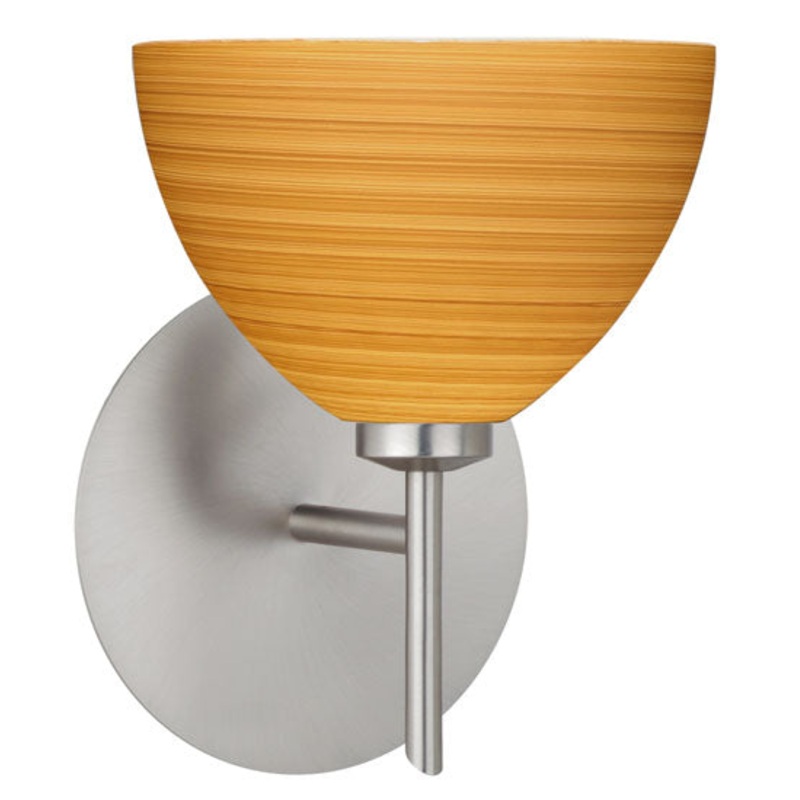 Besa 1SW-4679OK-SN Brella One Light Wall Sconce Satin Nickel