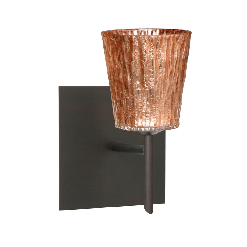 Besa 1SW-5125CF-BR-SQ Nico One Light Wall Sconce Bronze