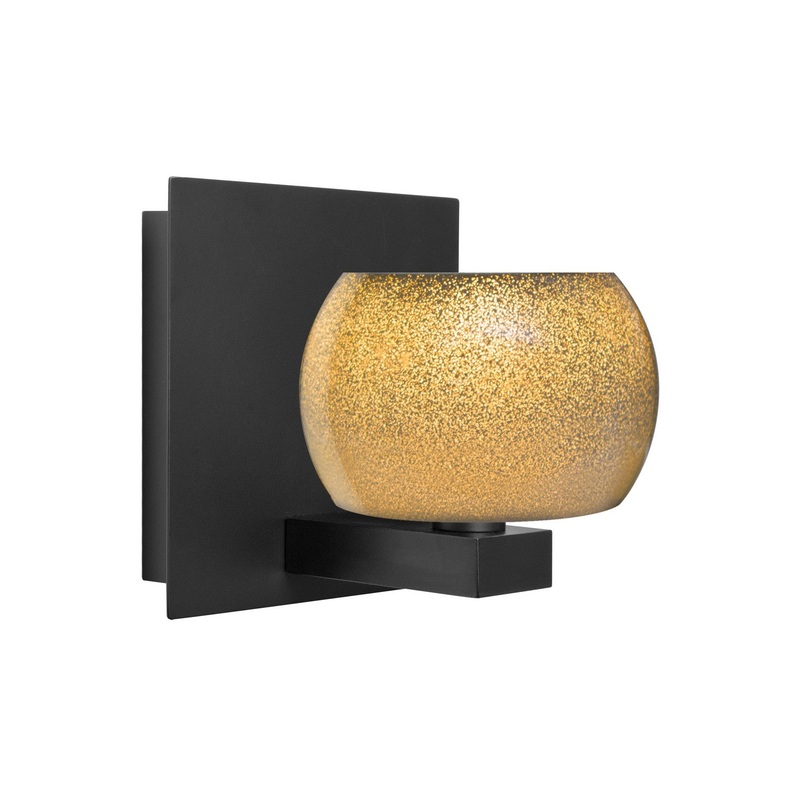 Besa 1WF-KENOGD-LED-BK Besa Keno Vanity LED Wall Sconce Black